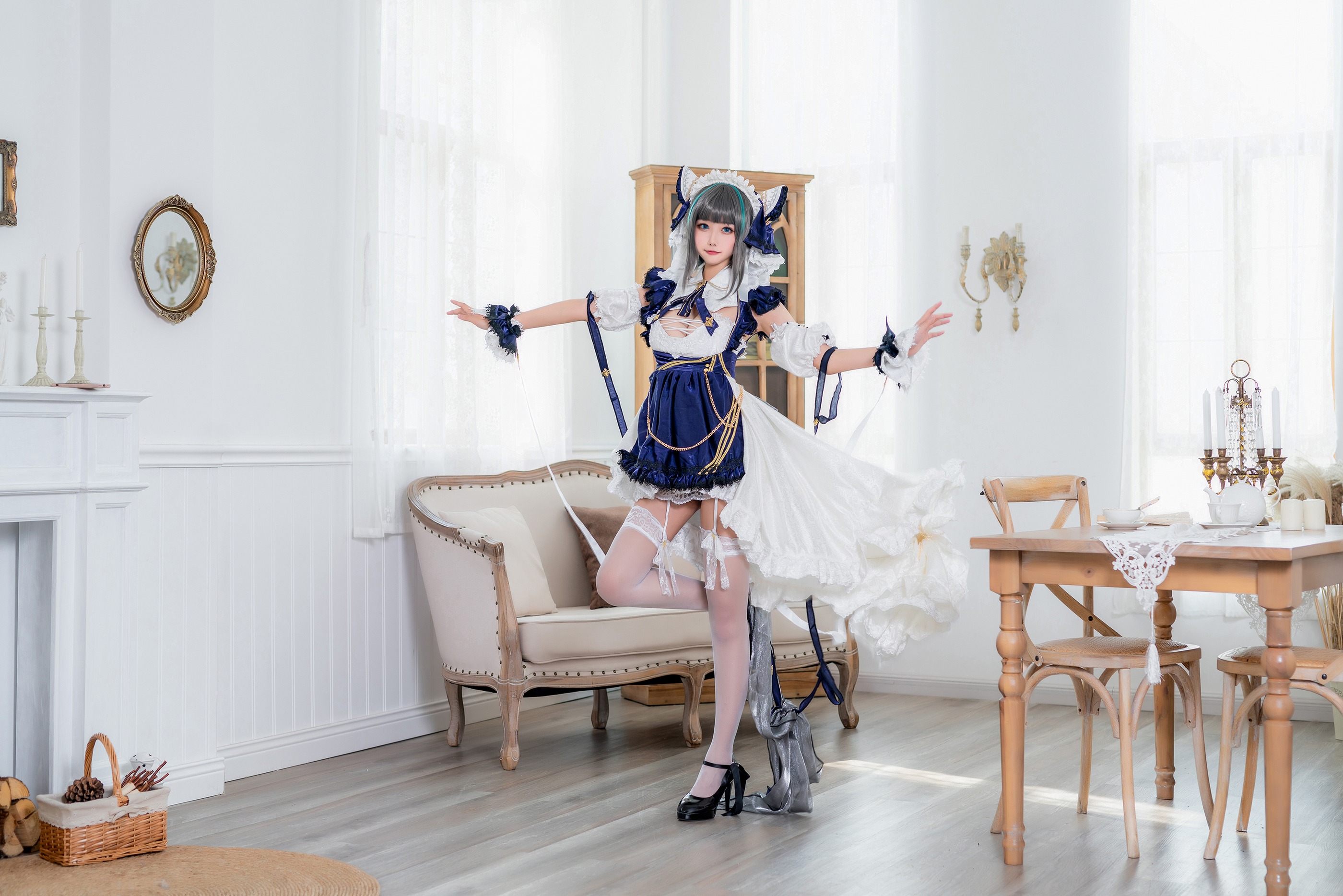 图片[1]-Momoko葵葵 – NO.026 柴郡 [25P]-XikXak